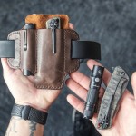 EDC Genuine Leather Multitool Flashlight Organizer Gear Sheath Waist Belt Bag