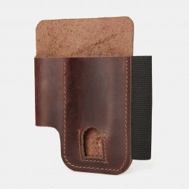 EDC Genuine Leather Multitool Flashlight Pen Organizer Gear Sheath Waist Belt Bag