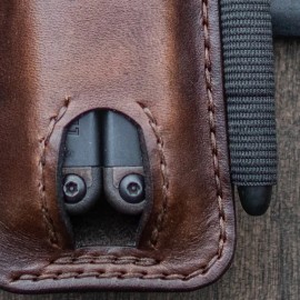 EDC Genuine Leather Multitool Flashlight Pen Organizer Gear Sheath Waist Belt Bag