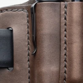 EDC Genuine Leather Multitool Flashlight Pen Organizer Gear Sheath Waist Belt Bag