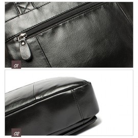 Genuine Leather Business Casual Briefcase Single-shoulder Bag Handbag For Men