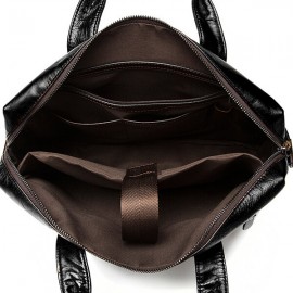 Genuine Leather Business Casual Briefcase Single-shoulder Bag Handbag For Men