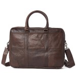 Genuine Leather Business Laptop Bag Briefcase Crossbody Bag
