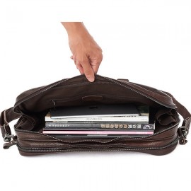 Genuine Leather Business Laptop Bag Briefcase Crossbody Bag