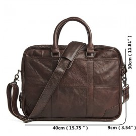 Genuine Leather Business Laptop Bag Briefcase Crossbody Bag