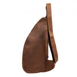 Genuine Leather Chest Bag Vintage Multi-Pocket Single-shoulder Crossbody Bag For Men