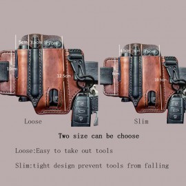 Genuine Leather EDC Belt Loop Waist Multitool Sheath