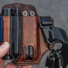Genuine Leather EDC Belt Loop Waist Multitool Sheath