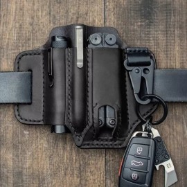 Genuine Leather EDC Belt Loop Waist Multitool Sheath