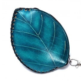 Genuine Leather Leaf Insect Cartoon Personalized Wallet Coin Purse For Women
