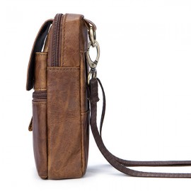 Genuine Leather Retro Casual Single-shoulder Crossbody Bag For Men