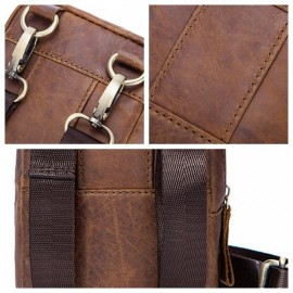 Genuine Leather Retro Casual Single-shoulder Crossbody Bag For Men