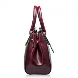 Genuine Leather Shoulder Bag Embossed Women Bag New Fashion Flowers Printed Totes Bags