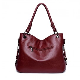 Genuine Leather Tassel Pendant Plaid Handbag Crossbody Bag For Women
