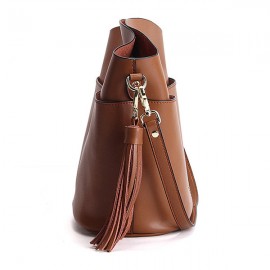 Genuine Leather Vintage Bucket Bag Shoulder Bag Crossbody Bag