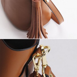 Genuine Leather Vintage Bucket Bag Shoulder Bag Crossbody Bag