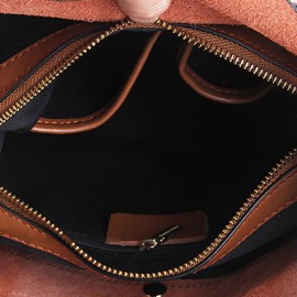 Genuine Leather Vintage Bucket Bag Shoulder Bag Crossbody Bag