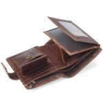 Genuine Leather Vintage Multi-card Slots Driver License Trifold Wallet For Men