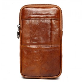 Genuine Leather Waist Bag Crocodile Pattern Crossbody Bag Phone Bag For Men