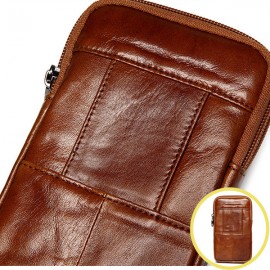 Genuine Leather Waist Bag Crocodile Pattern Crossbody Bag Phone Bag For Men