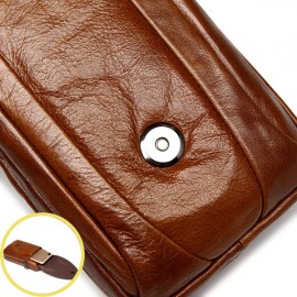 Genuine Leather Waist Bag Crocodile Pattern Crossbody Bag Phone Bag For Men