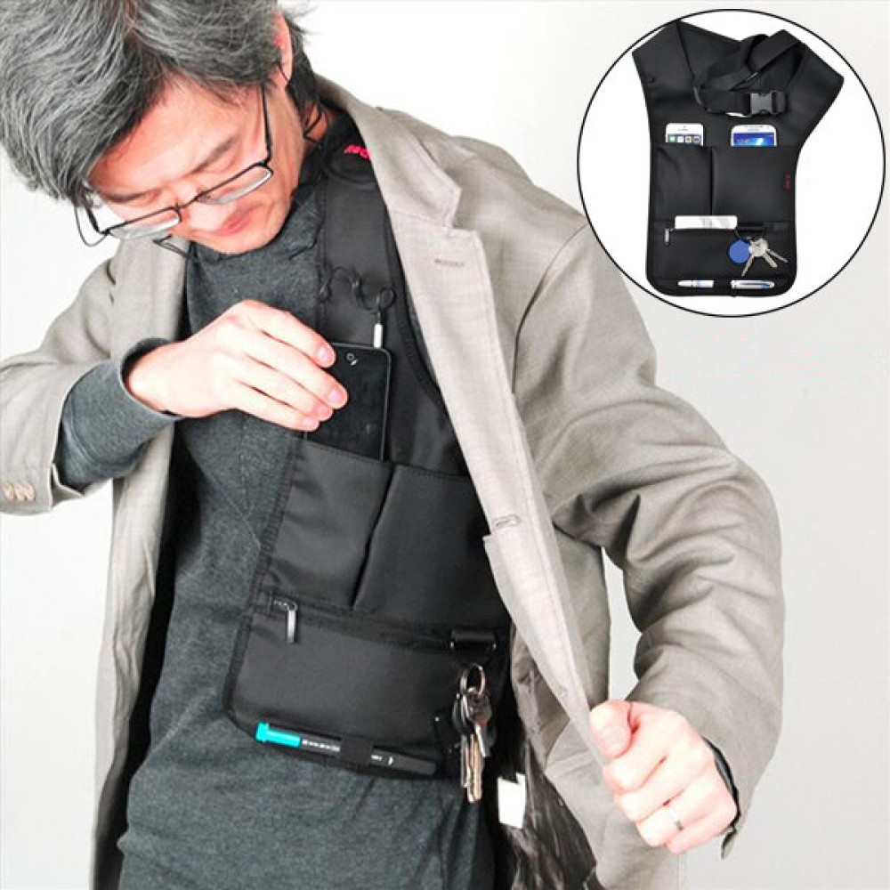Hidden Oxter Crossbody Bag Multi-function Burglarproof Storage Bag