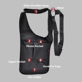 Hidden Oxter Crossbody Bag Multi-function Burglarproof Storage Bag