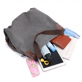 KVKY Canvas Tote Handbags Simple Shoulder Bags Summer Shopping Bags