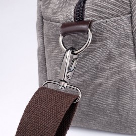KVKY Front Zipper Pockets Handbags Vintage Canvas Shoulder Bags Summer Shopping Bags