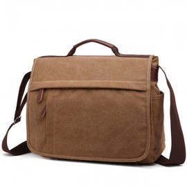 Large Capacity Canvas Business Laptop Bag Shoulder Bag Crossbody Bag For Men Women