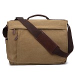 Large Capacity Canvas Business Laptop Bag Shoulder Bag Crossbody Bag For Men Women