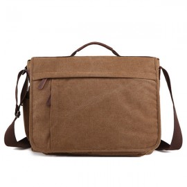 Large Capacity Canvas Business Laptop Bag Shoulder Bag Crossbody Bag For Men Women
