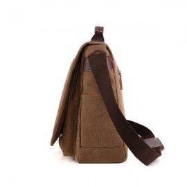 Large Capacity Canvas Business Laptop Bag Shoulder Bag Crossbody Bag For Men Women