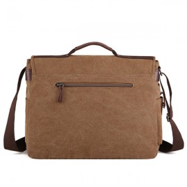 Large Capacity Canvas Business Laptop Bag Shoulder Bag Crossbody Bag For Men Women