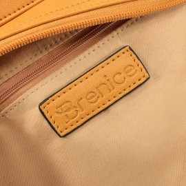 MANDY Women Solid Multi-pockets Casual PU Leather Crossbody Bag