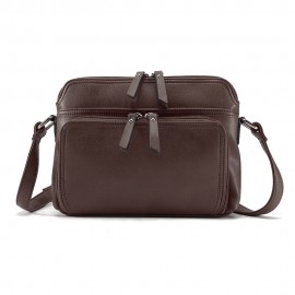 MANDY Women Solid Multi-pockets Casual PU Leather Crossbody Bag