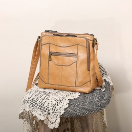 Mandy Women Multifunction Bag Solid Casual Crossbody Bag
