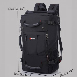 Men 40L Multifunctional Multi-Carry Large Capacity Travel Outdoor Backpack Laptop Bag Crossbody Bag