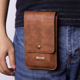 Men 5.2/6.5 inch Genuine Leather Phone Bag For iPhone5/6/7/8/Plus Outdoor 11/13 Card Slot Purse