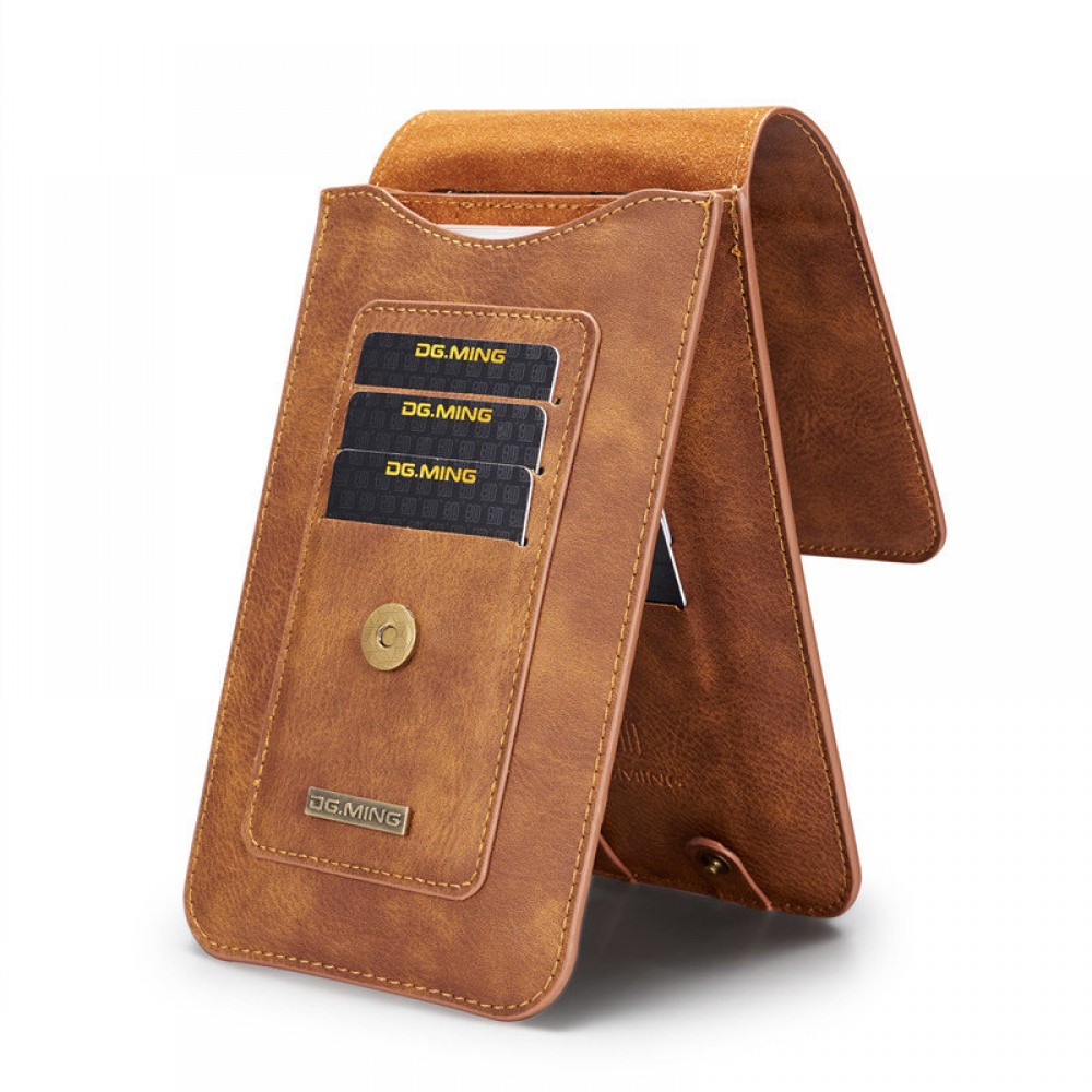 Men 5.2/6.5 inch Genuine Leather Phone Bag For iPhone5/6/7/8/Plus Outdoor 11/13 Card Slot Purse