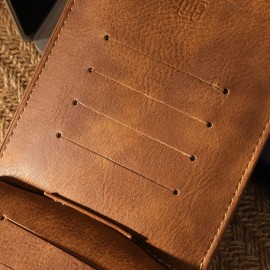 Men 5.2/6.5 inch Genuine Leather Phone Bag For iPhone5/6/7/8/Plus Outdoor 11/13 Card Slot Purse