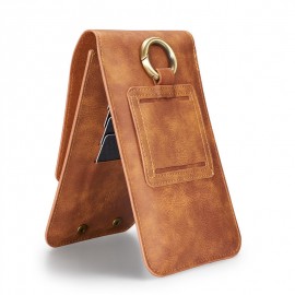 Men 5.2/6.5 inch Genuine Leather Phone Bag For iPhone5/6/7/8/Plus Outdoor 11/13 Card Slot Purse
