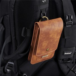 Men 5.2/6.5 inch Genuine Leather Phone Bag For iPhone5/6/7/8/Plus Outdoor 11/13 Card Slot Purse