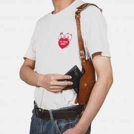 Men 6.3 Inch Phone Holder Anti-theft PU Waist Belt Bag Shoulder Bag
