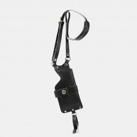 Men 6.3 Inch Phone Holder Anti-theft PU Waist Belt Bag Shoulder Bag