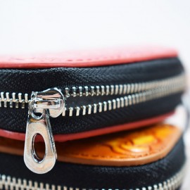 Men And Women Vintage Genuine Leather Embossed Key Wallet