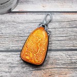 Men And Women Vintage Genuine Leather Embossed Key Wallet