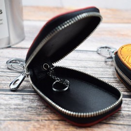 Men And Women Vintage Genuine Leather Embossed Key Wallet