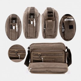 Men Canvas Multifunction Messenger Bag Shoulder Bag Handbag