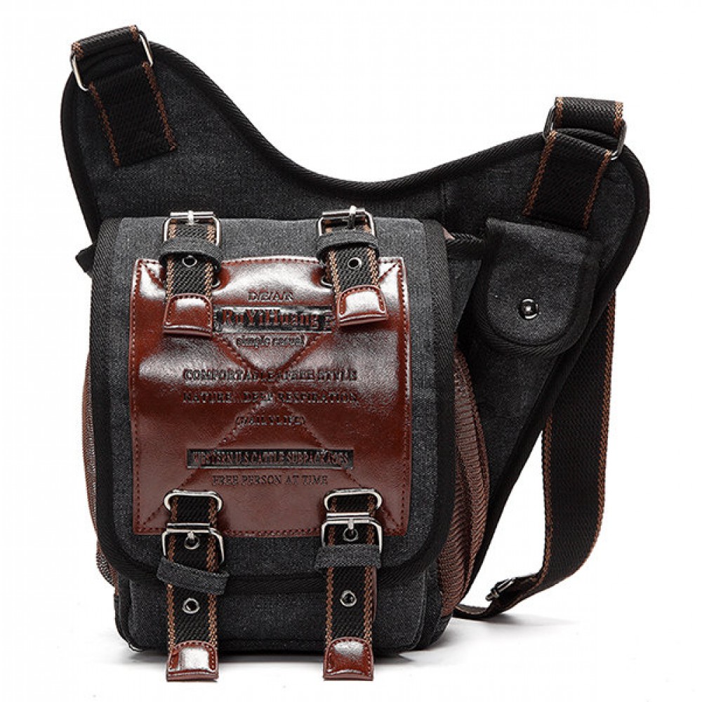 Men Canvas Multifunctional Casual Shoulder Bag Outdoor Travel Sports Crossbody Bags